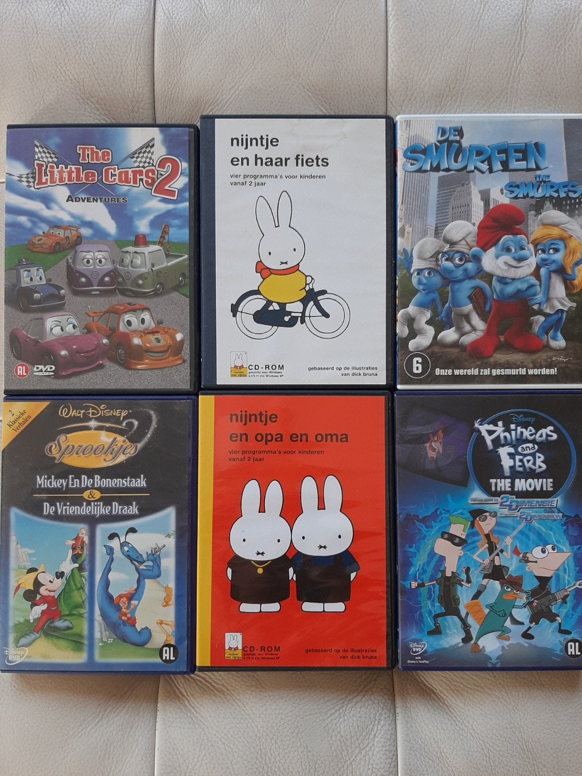 6 DVD's voor kinderen, CD & DVD, DVD | Enfants & Jeunesse, À partir de 6 ans, Comme neuf, Enlèvement, Néerlandais