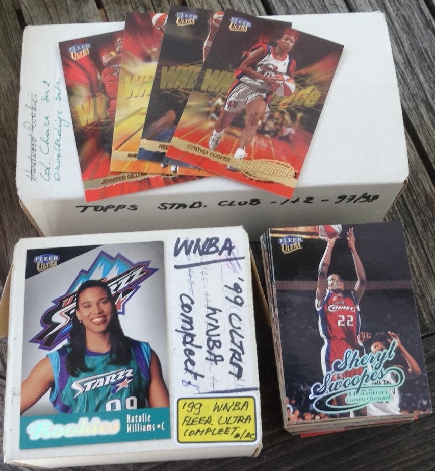 1999 Ultra Fleer WNBA complete set - boxed+easy grip sleeves, Envoi, Comme neuf, Plusieurs images