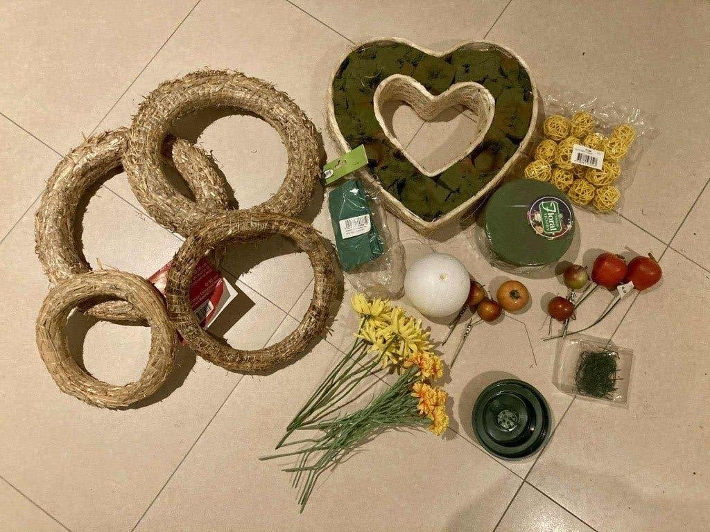 lot bloemschik materiaal, Ophalen of Verzenden, Zo goed als nieuw, Natuur en Bloemen, Overige typen