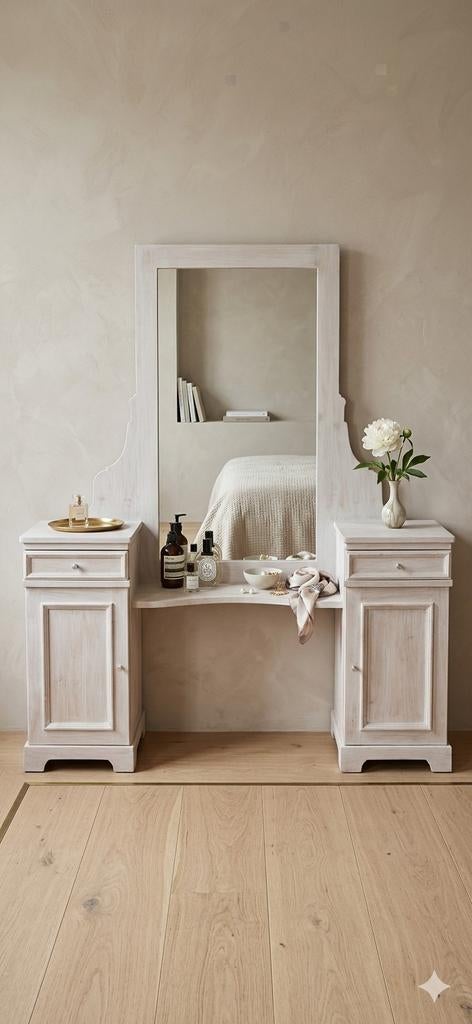 Make-up kaptafel in massief hout
