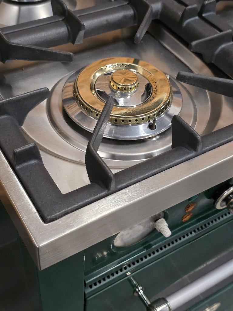 🔥Luxe Fornuis Boretti 70cm groen + rvs 4 pits 1 oven, Elektronische apparatuur, Fornuizen, Ophalen, 60 cm of meer, 4 kookzones