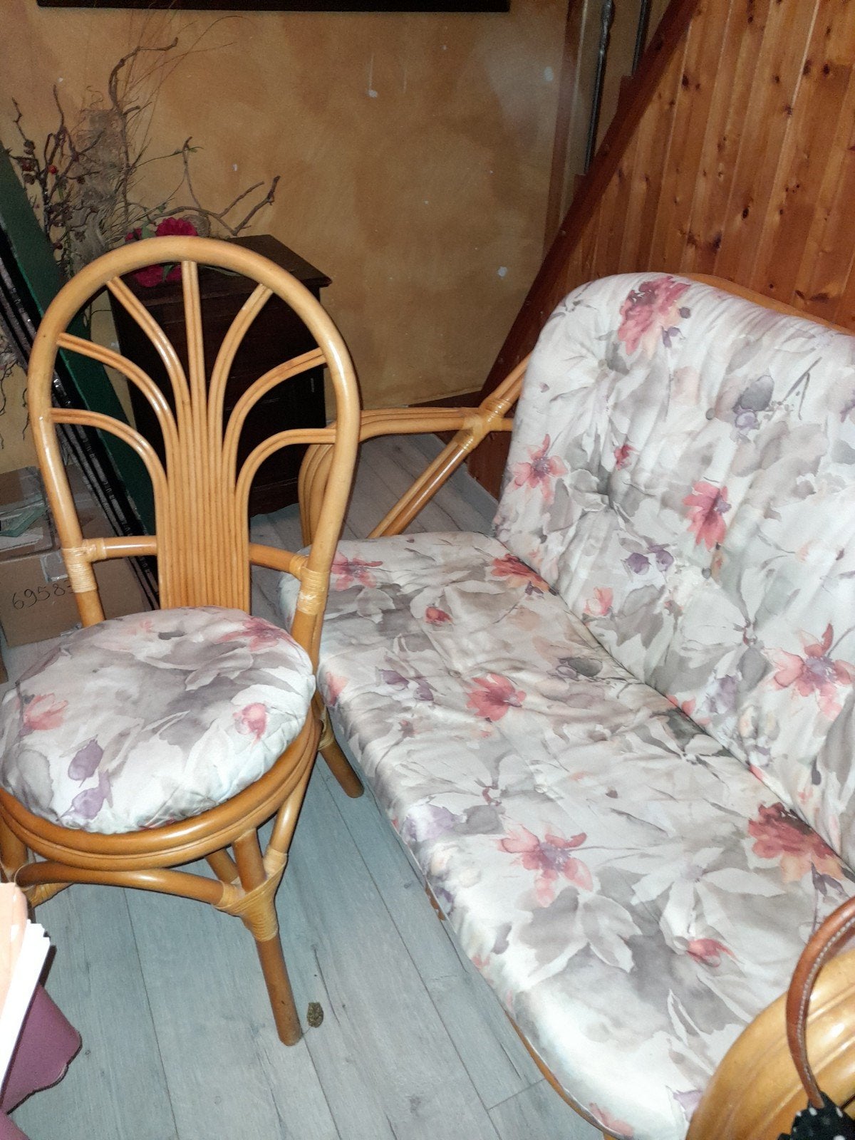 salon complet bambou trs bien soignee 200euro, Enlèvement