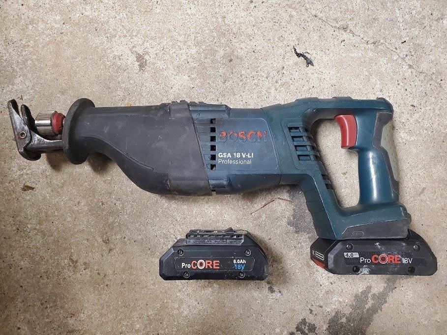 Bosch GSA 18 V-LI + 2 batteries, Enlèvement ou Envoi, Utilisé