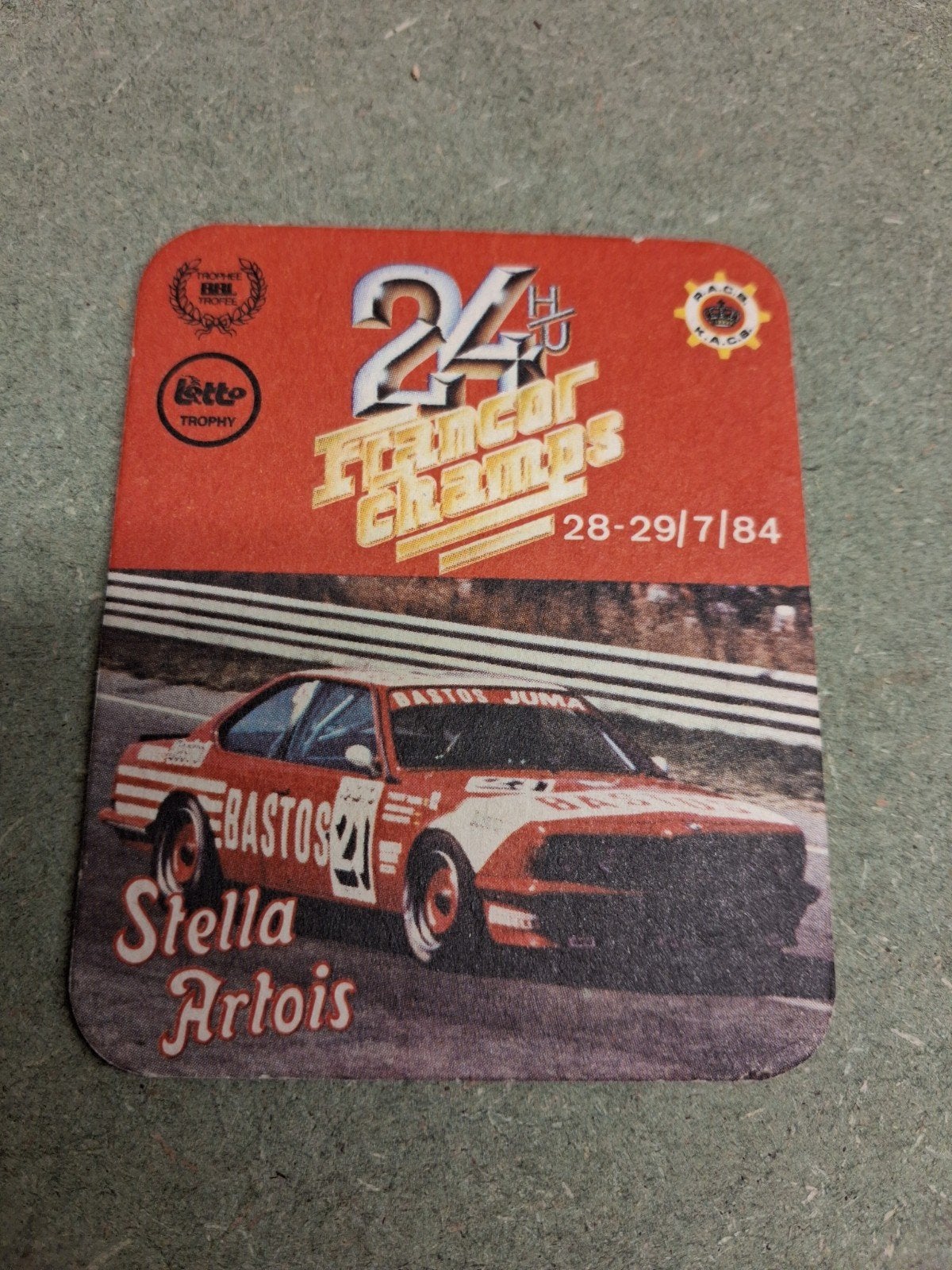 Datum viltje Stella Artois Francorchamps, Ophalen, Zo goed als nieuw, Viltje(s), Stella Artois