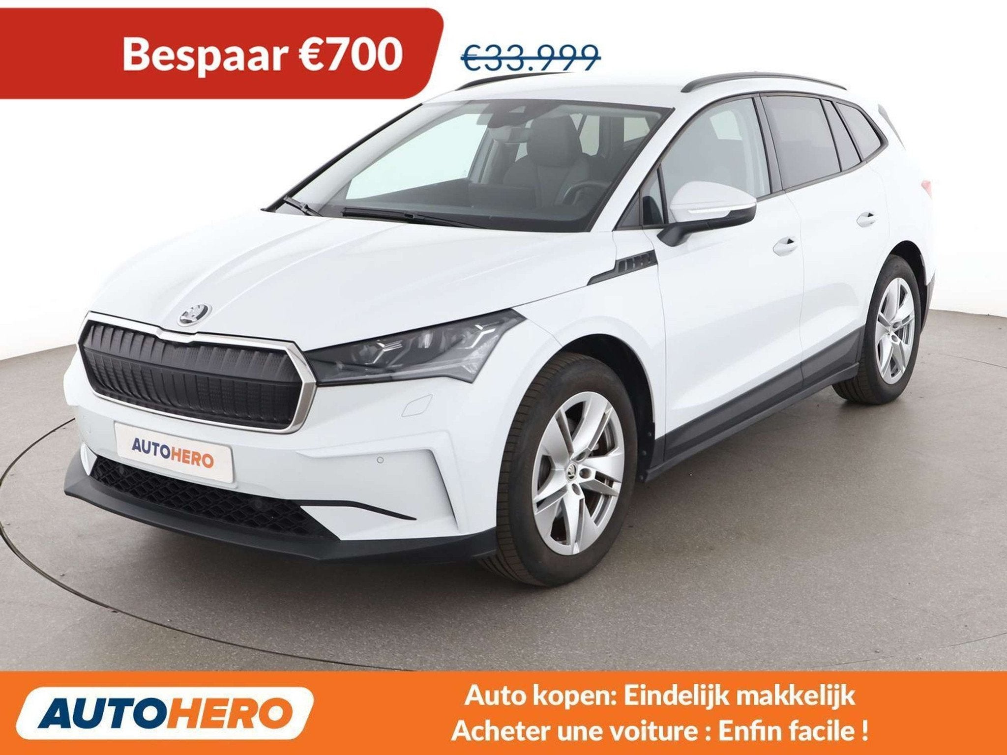 Skoda Enyaq iV 60 Loft (bj 2025, automaat), Auto's, Automaat, Achterwielaandrijving, Zwart, Wit
