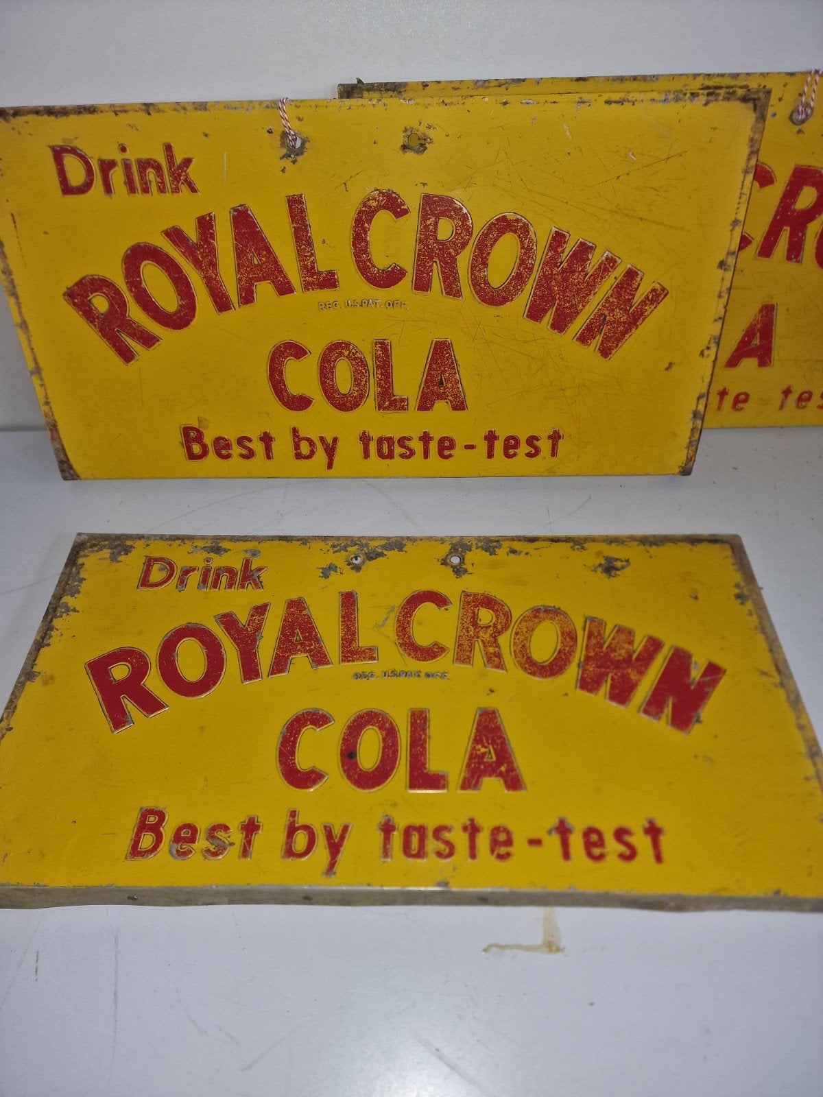 Royal Crown Cola 50 ans original, Collections, Enlèvement, Utilisé, Panneau publicitaire