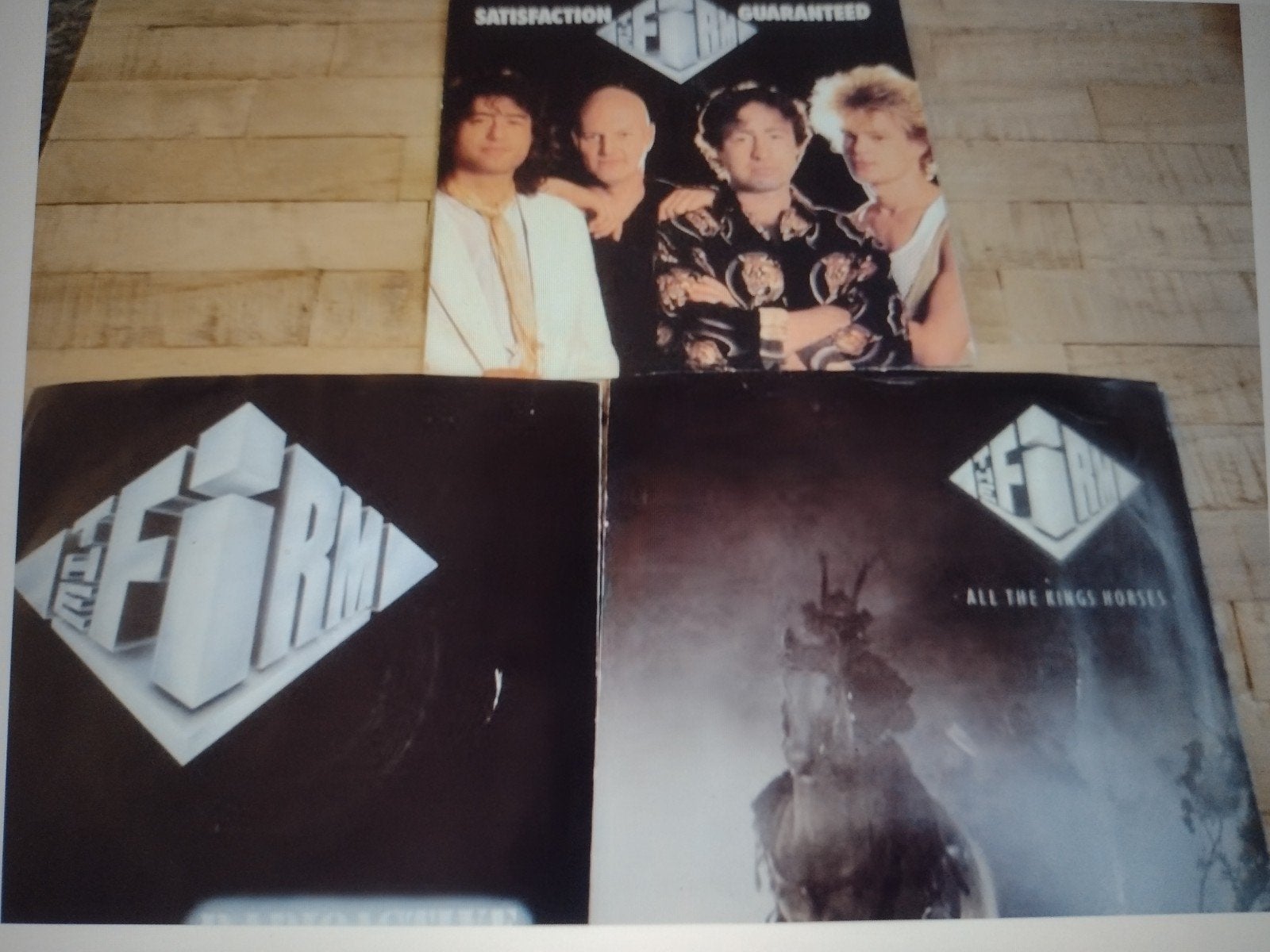 LOT: 3 x SINGLE: THE FIRM (JIMMY PAGE-PAUL RODGERS) 1985-86, Enlèvement ou Envoi, 7 inch, Comme neuf, Housse de protection extérieure