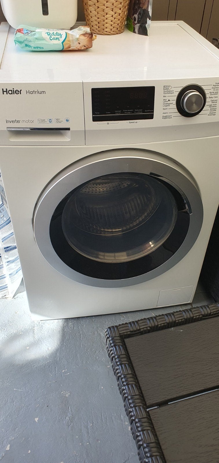 wasmachine haier, Elektronische apparatuur, Wasmachines, Ophalen, 8 tot 10 kg, Zo goed als nieuw, Energieklasse A of zuiniger