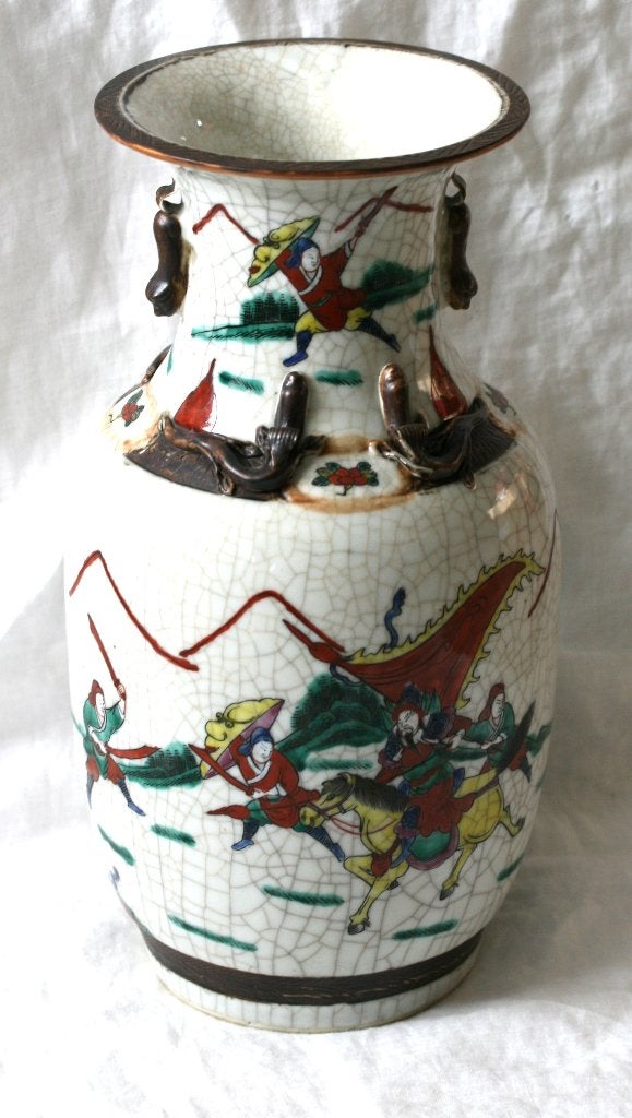 Antieke Nanking Chinese vaas 36 cm, Antiek en Kunst, Antiek | Vazen, Ophalen of Verzenden