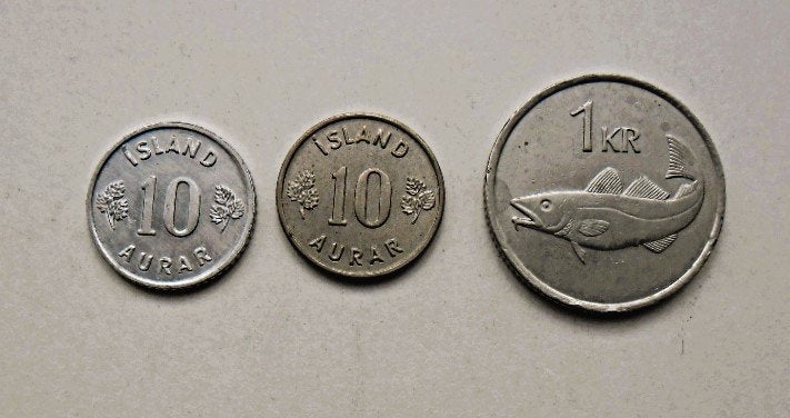 Lot de 3 pièces de monnaie TTB différentes Islande., Enlèvement ou Envoi, Autres pays, Monnaie en vrac