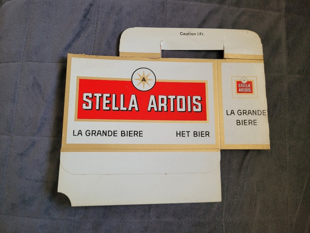 oud kartonnen reclamekastje van Stella Artois, Ophalen of Verzenden, Zo goed als nieuw, Verpakking