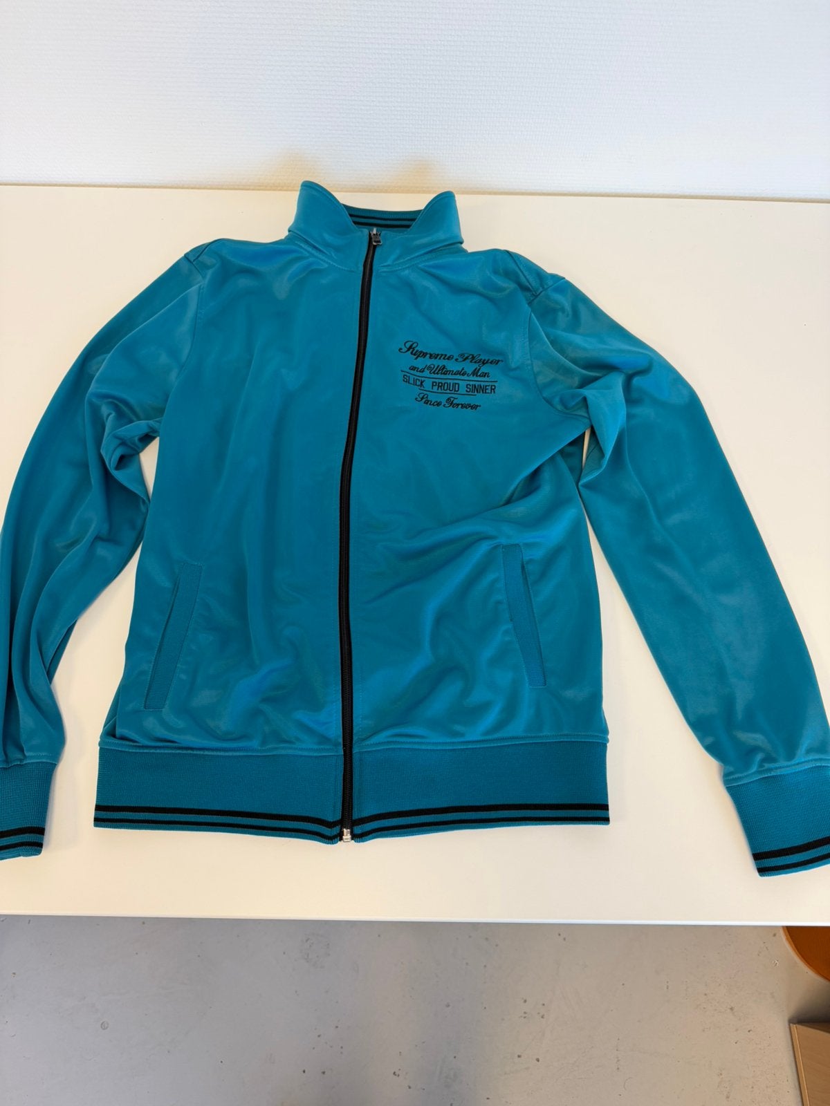 CoolCat Heren Trainingsjack Vest Blauw Turquoise M jack blue, Ophalen of Verzenden, Zo goed als nieuw, Maat 48/50 (M), Blauw