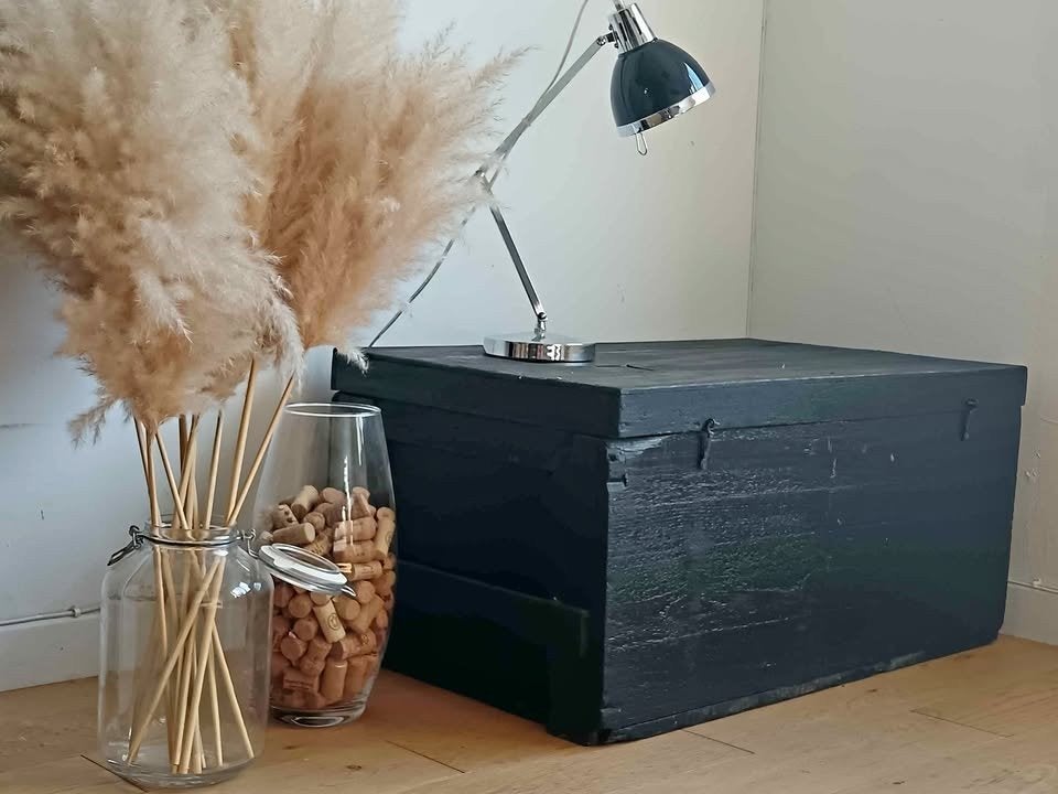 grote houten koffer, Ophalen, Gebruikt