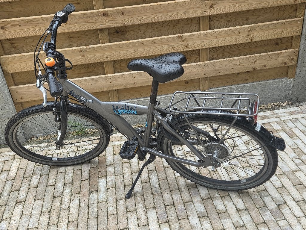 grijze jongensfiets 22 inch, Ophalen, 22 inch, Gebruikt, Velgrem