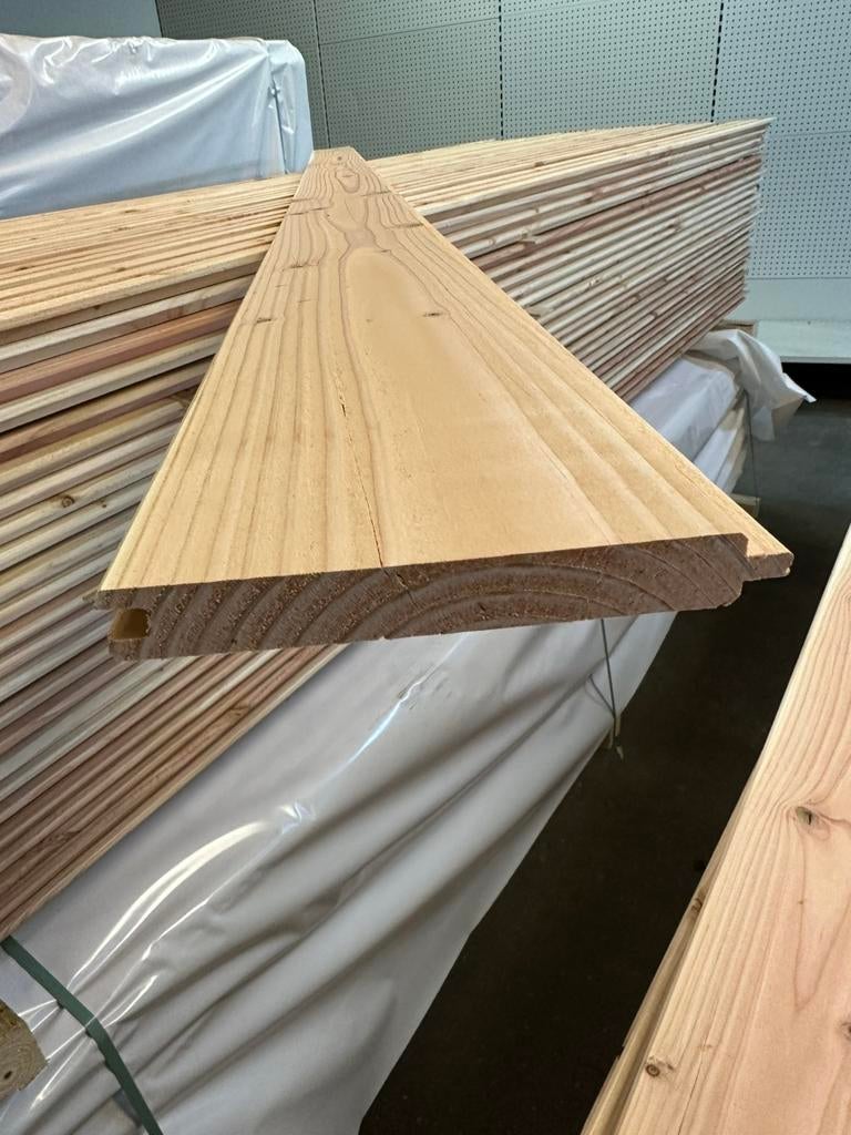 Douglas tand & groef planken 18 x 145 mm spotprijs, Doe-het-zelf en Bouw, Hout en Planken, Ophalen, Nieuw, Plank