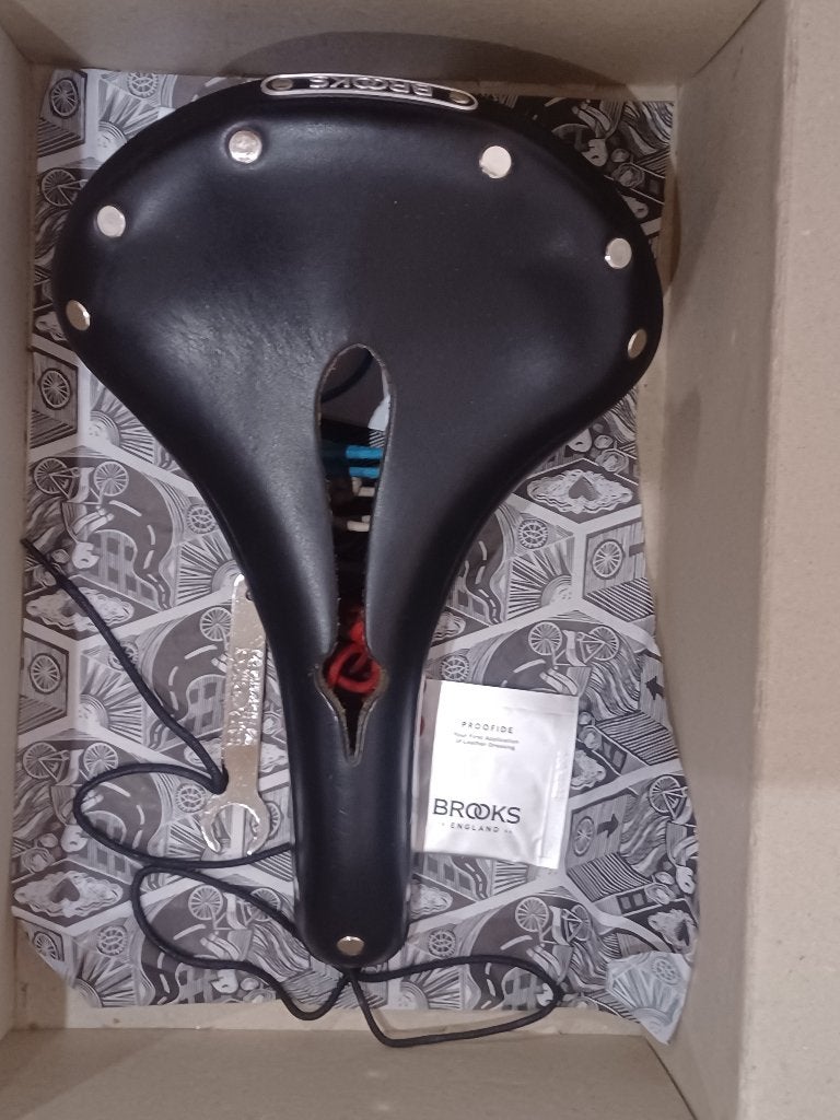 Brooks Flyer Carved, Fietsen en Brommers, Ophalen, Leer, Zo goed als nieuw, Oldtimerfiets