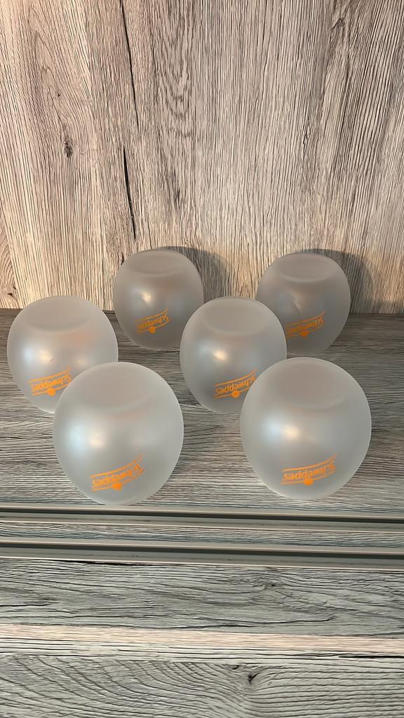 6 schweppes glazen, Verzamelen, Ophalen, Zo goed als nieuw