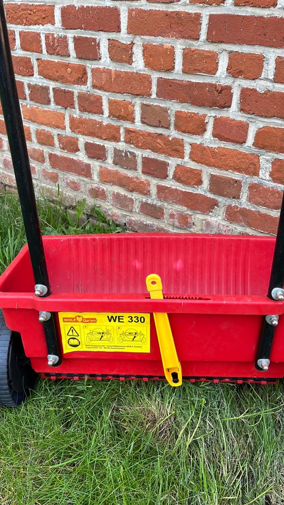 Wolfgarten strooiwagen, Ophalen, Gebruikt
