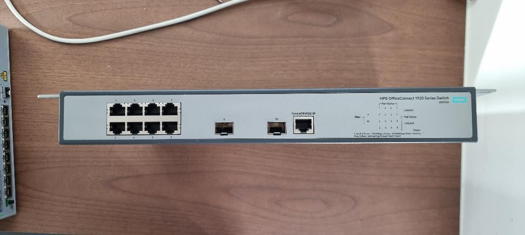 HPE JG922A OfficeConnect 1920 8G PoE+ (180W) Switch, Informatique & Logiciels, Commutateurs réseau, Utilisé, Enlèvement ou Envoi