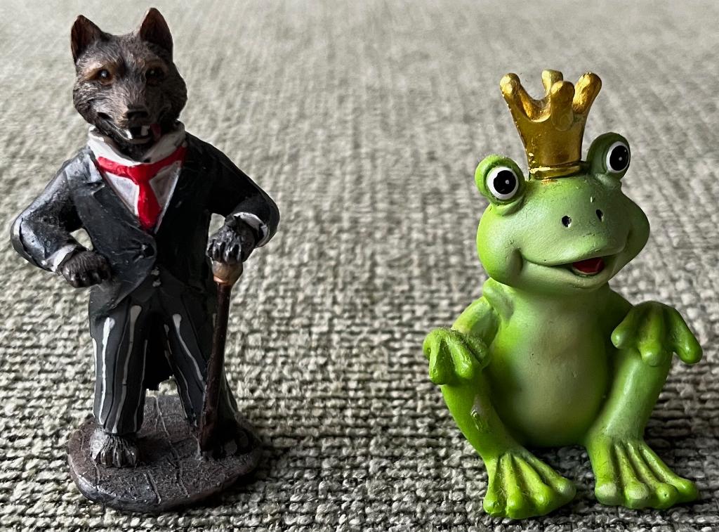 Luville Efteling De Wolf en De Kikker, Verzamelen, Ophalen of Verzenden, Zo goed als nieuw, Beeldje of Poppetje