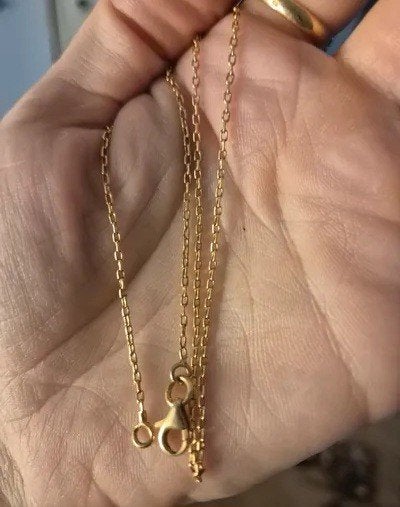 Kleine 18k geelgouden ketting, Handtassen en Accessoires, Kettingen, Ophalen, Geel, Goud