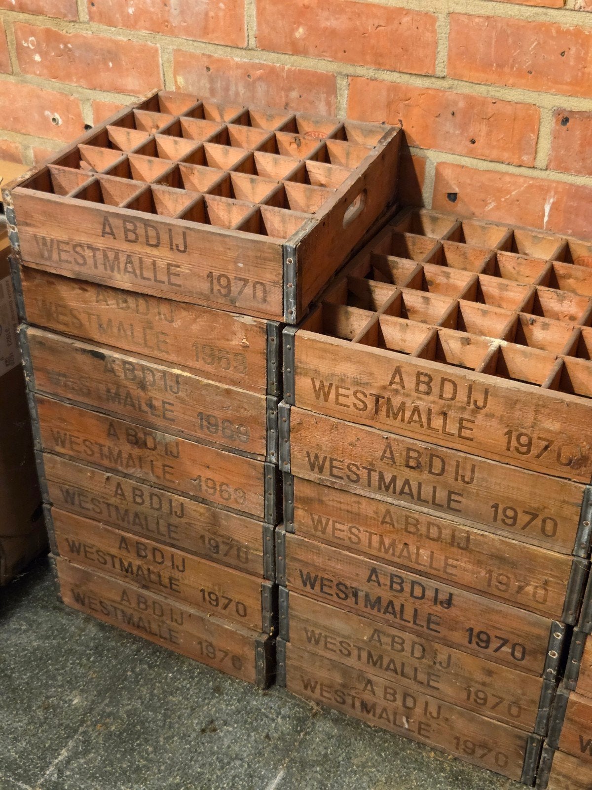 Westmalle trappist authentieke houten bak bierbak 1969 1970, Ophalen of Verzenden