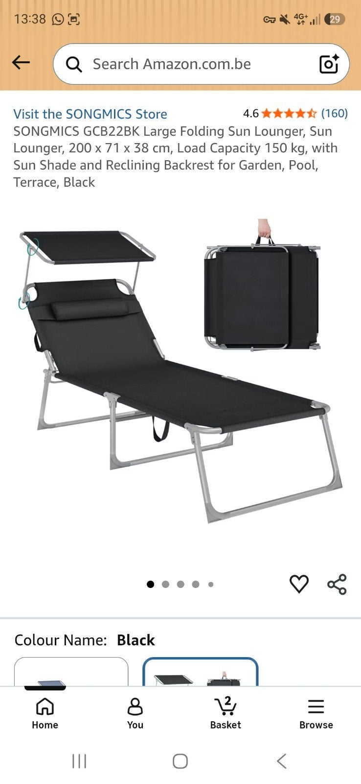 nouvelle chaise longue dans une boîte !, Jardin & Terrasse, Enlèvement
