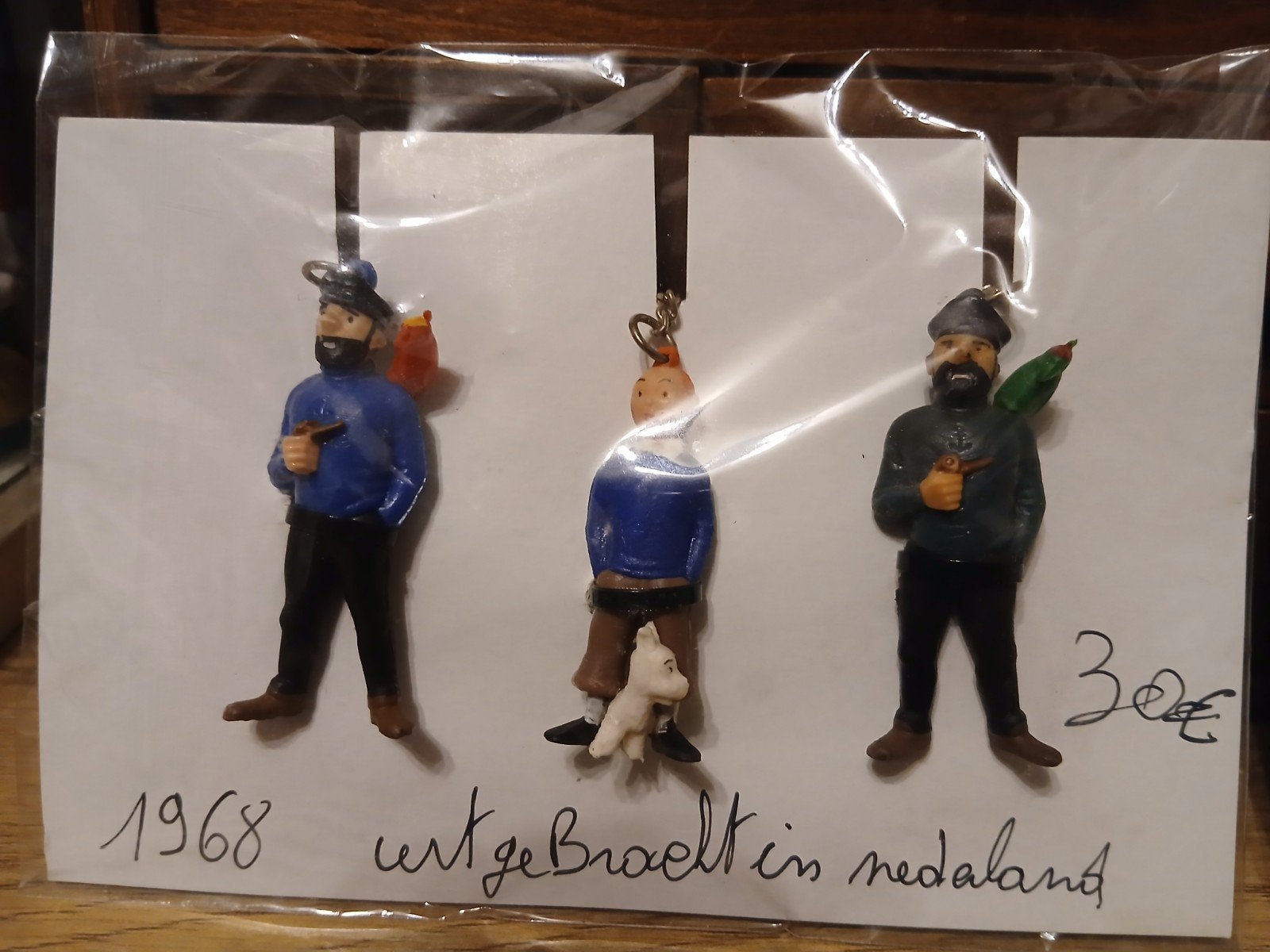 3 porte-clés Tintin 1968 Nederland, Collections, Enlèvement ou Envoi, Tintin