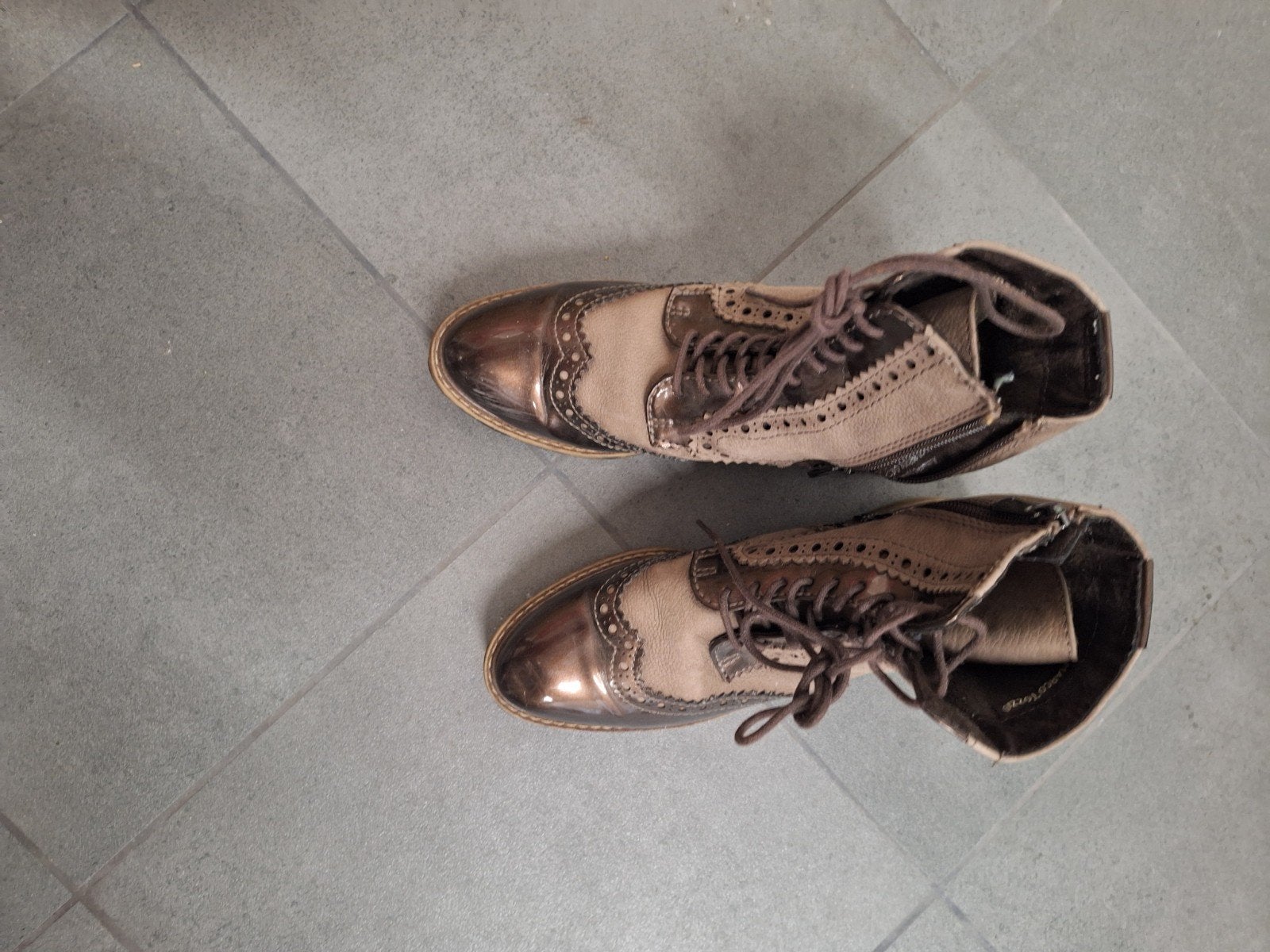 bottes basses pour femmes marrons et bronze 38, Marco Tozzi, Brun, Enlèvement, Boots et Botinnes