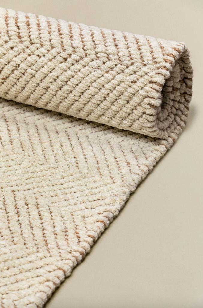 Rechthoekig tapijt van sklum, Ophalen, Crème, 200 cm of meer, Rechthoekig