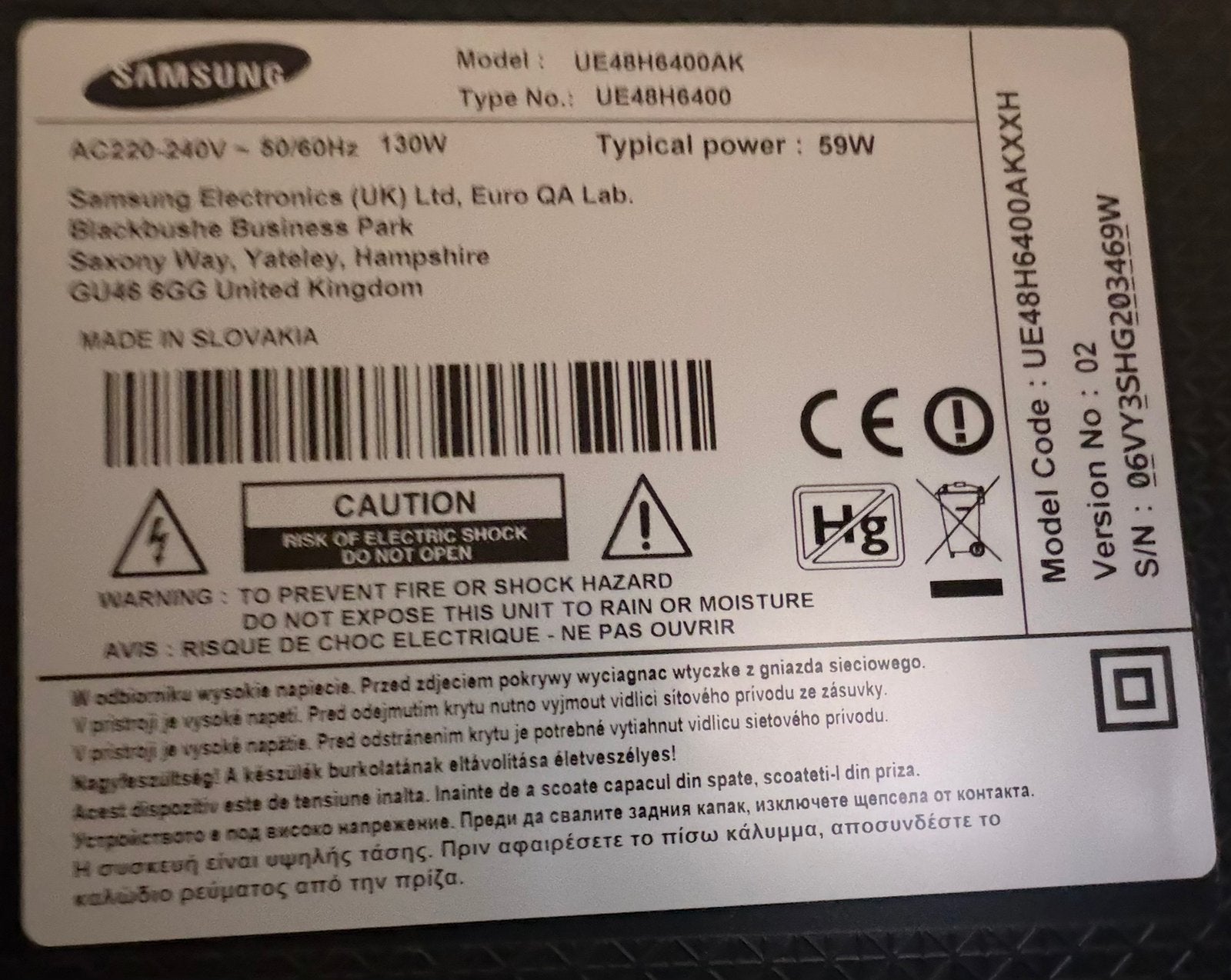 Tv Samsung, TV, Hi-fi & Vidéo, Enlèvement, Comme neuf, Samsung
