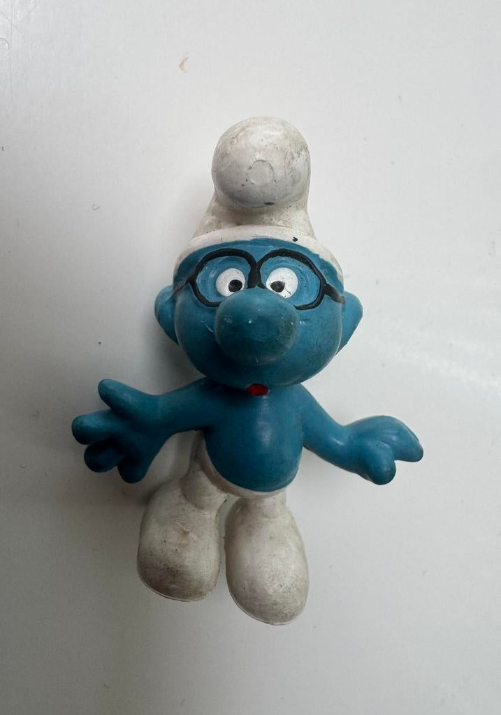 Miniatuur smurf: brilsmurf, Verzamelen, Smurfen, Ophalen of Verzenden, Gebruikt, Brilsmurf, Poppetje, Figuurtje of Knuffel