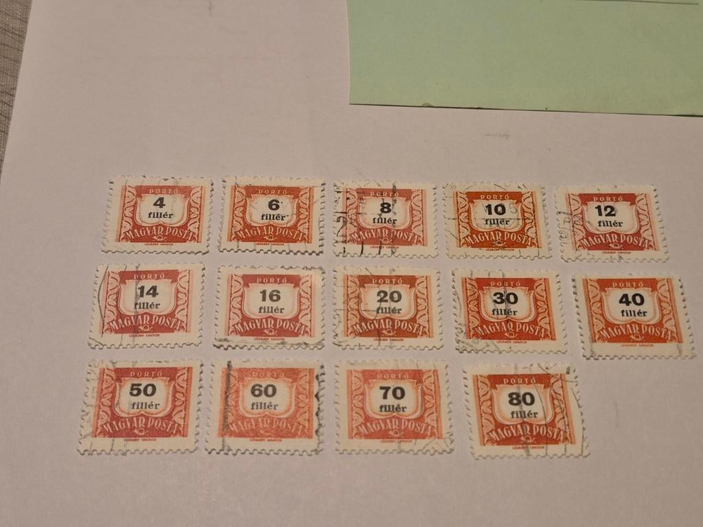 14 postzegels van Magyar posta prachtige zegels, Ophalen of Verzenden, Gestempeld, Overige thema's