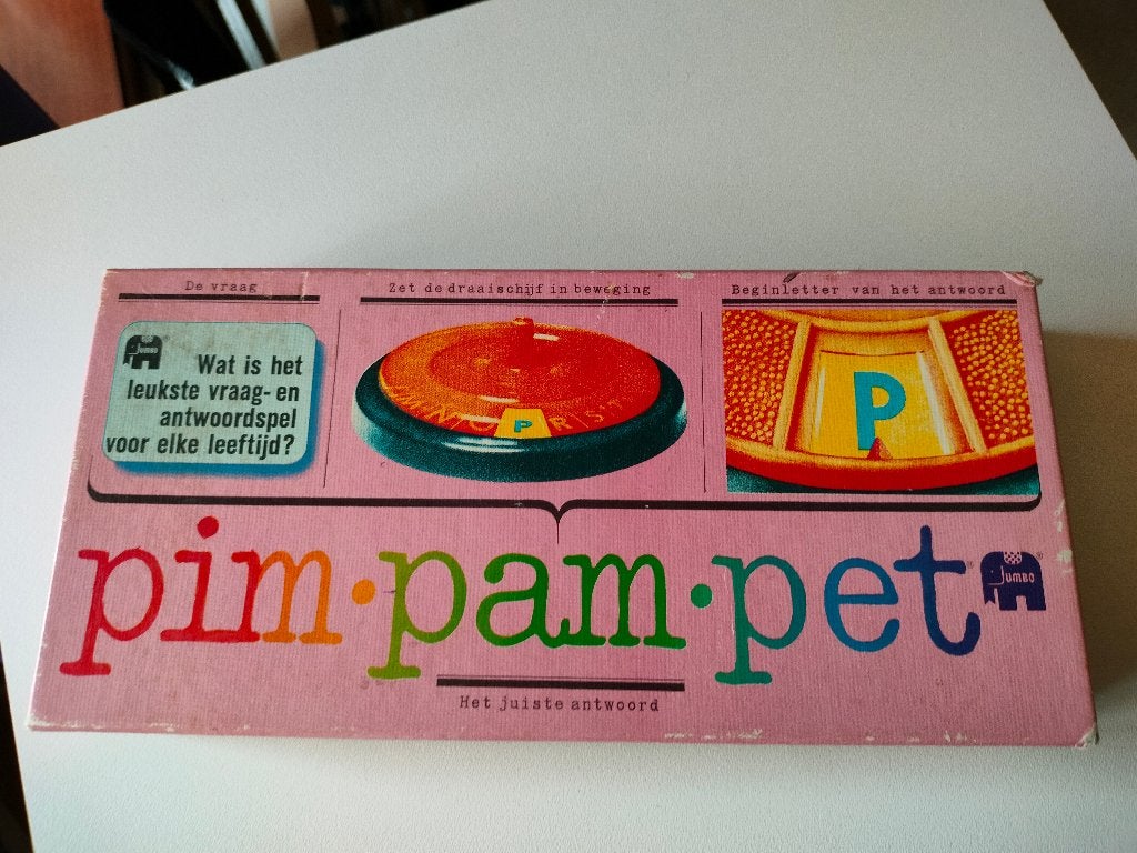 pim pam pet jumbo vintage gezelschapsspel rad kaartjes vraag, Enlèvement ou Envoi
