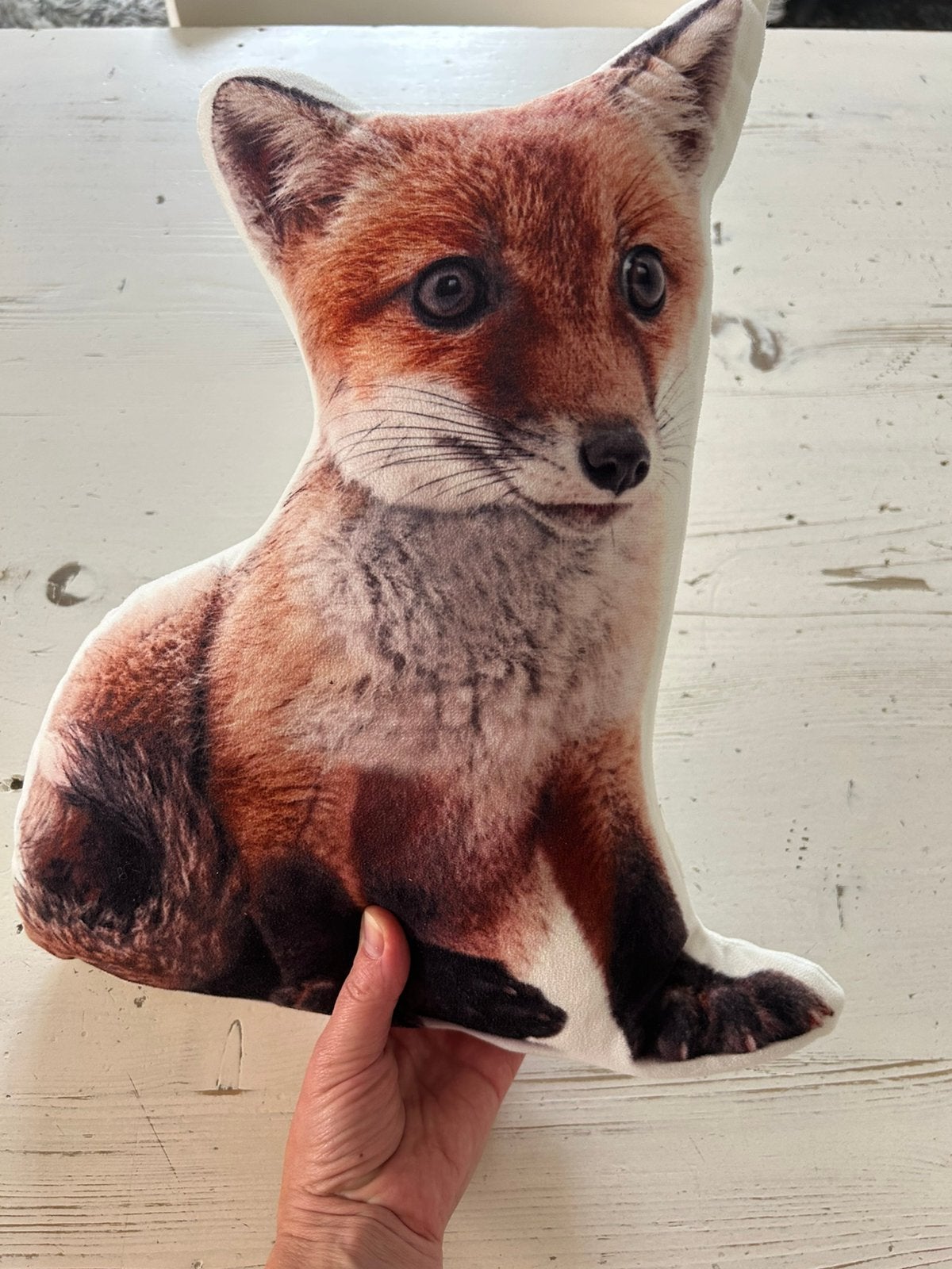 Vosje knuffel / kussentje decoratief, Ophalen, Gebruikt