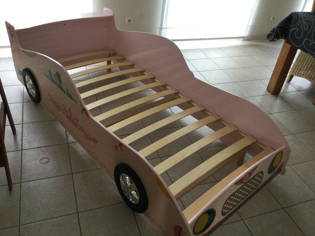 Prinses autobed voor meisjes, Ophalen, Gebruikt, 90 cm, 210 cm