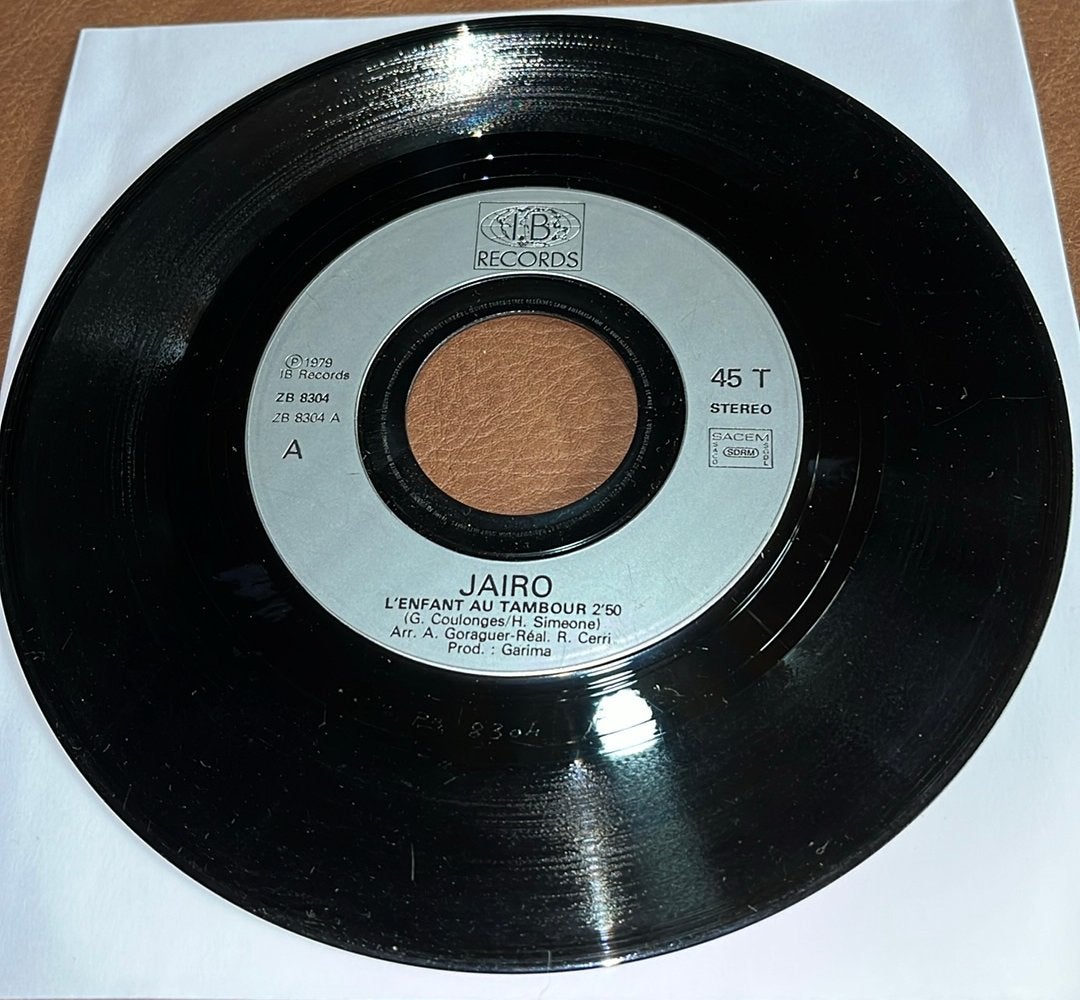 Jairo ‎– L'enfant Au Tambour - 7” vinyl single - FR 1979, Enlèvement ou Envoi, Utilisé
