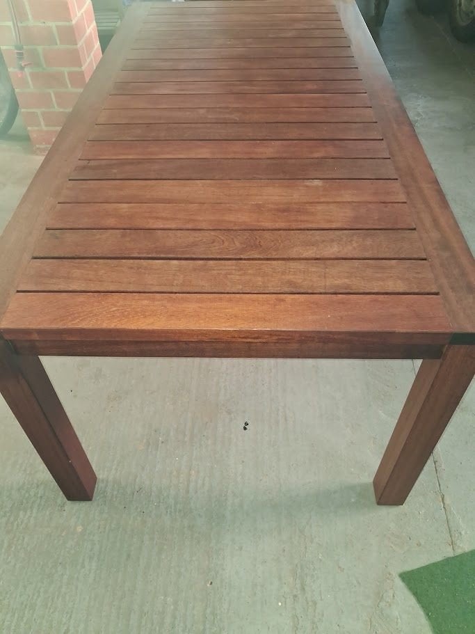 TABLE DE JARDIN EN TECK, Jardin & Terrasse, Tables de jardin, Enlèvement, Comme neuf, Rectangulaire, Bois