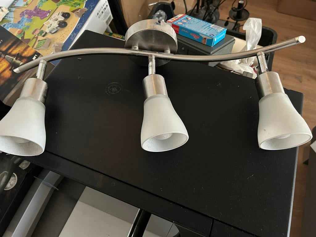 Lustre, Huis en Inrichting, Ophalen, Zo goed als nieuw, Metaal of Aluminium, Plafondspot of Wandspot