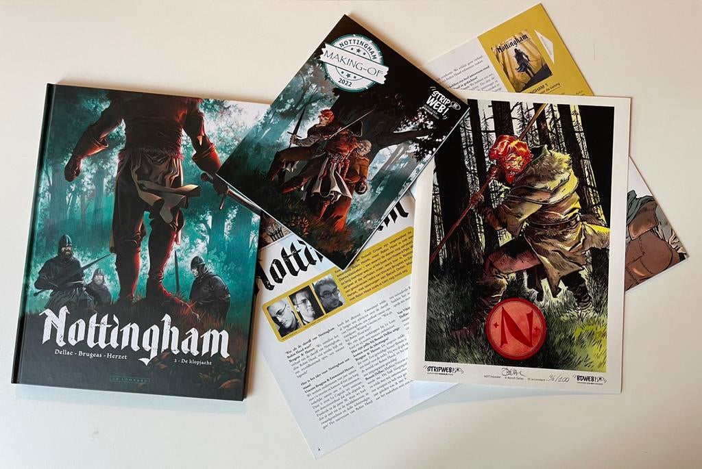 Nottingham de klopjacht stripwebversie op 100 ex, Boeken, Stripverhalen, Nieuw, Eén stripboek, Ophalen of Verzenden