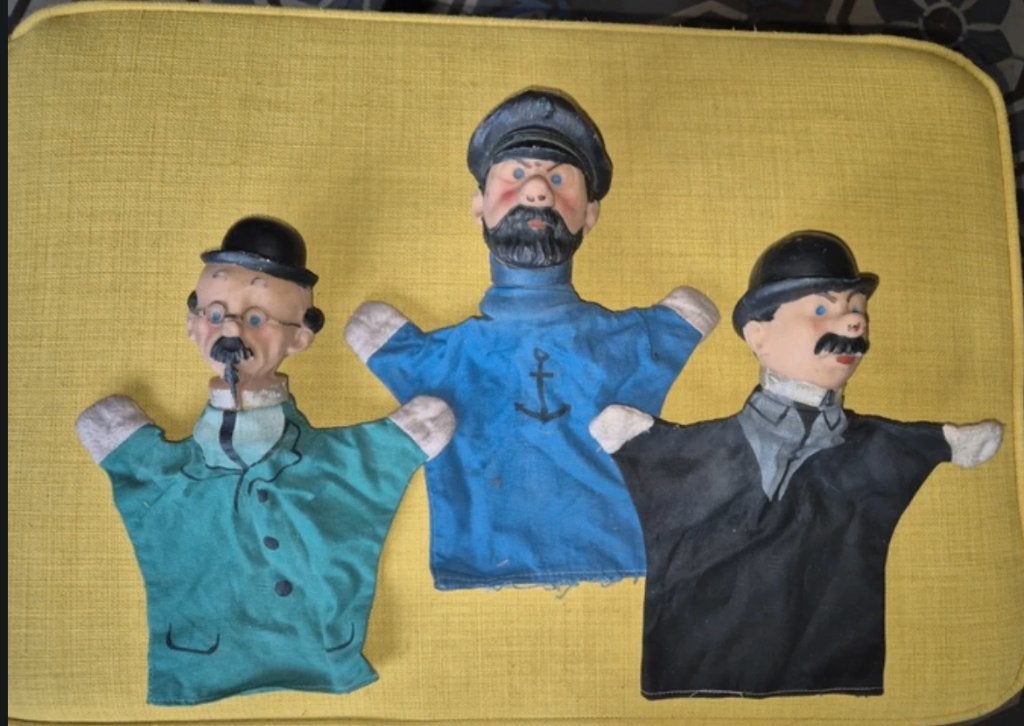 3 marionnettes à doigt "TINTIN", Antiquités & Art, Antiquités | Jouets, Enlèvement ou Envoi