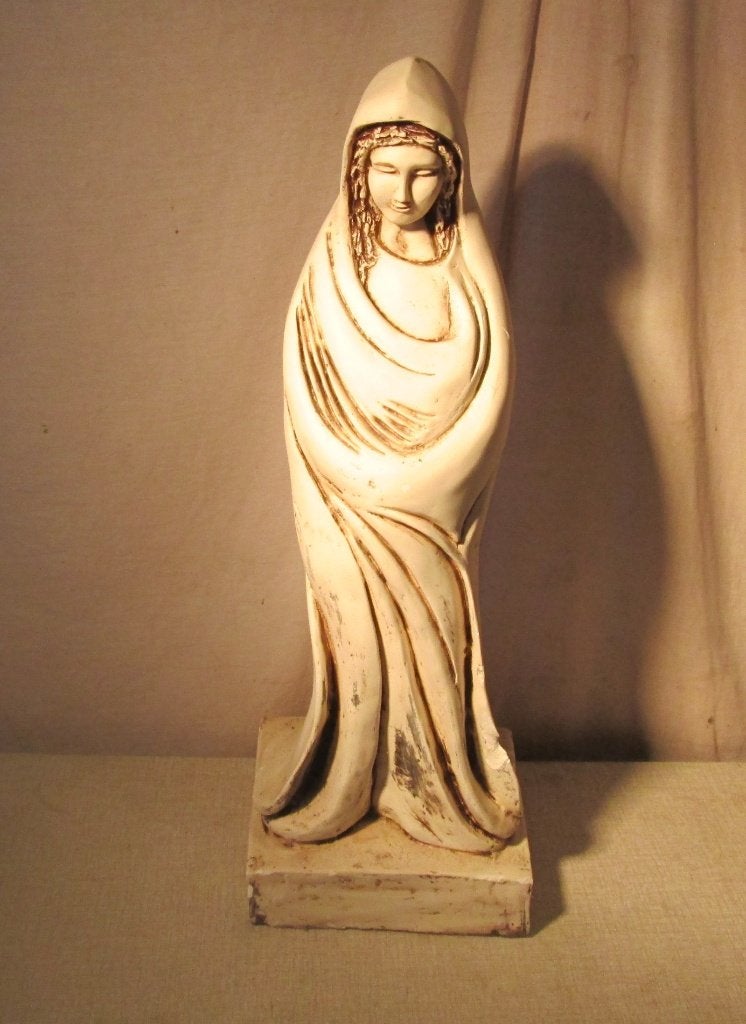Mooi Oud Beeld Van de Maagd Maria - 56cm, Antiek en Kunst, Ophalen of Verzenden
