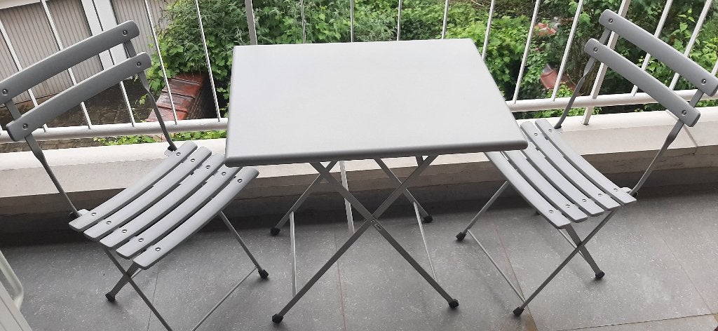 Set 1 table et 2 chaises pour extérieur EMU, Jardin & Terrasse, Ensembles de jardin, Table à dinner, Comme neuf, Enlèvement, Autres matériaux