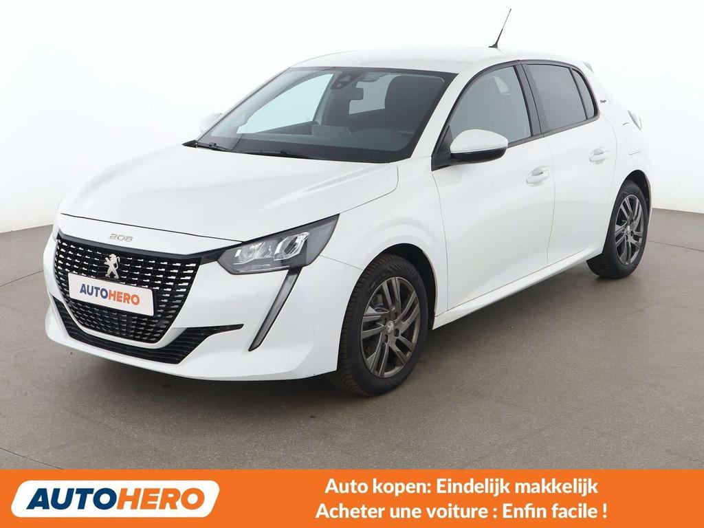 Peugeot 208 1.2 PureTech Style (bj 2021), Auto's, Voorwielaandrijving, Stof, 1199 cc, Wit
