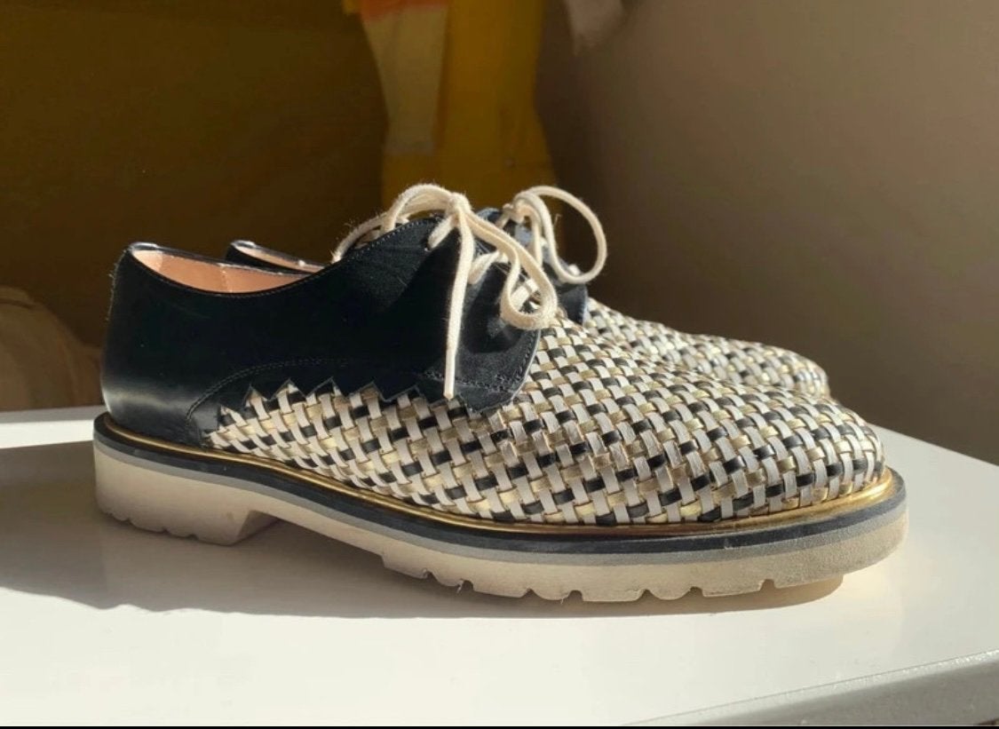 Pertini luxe gevlochten damesschoen M38, Ophalen of Verzenden, Zo goed als nieuw