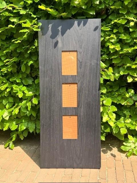 Grote houten fotokader voor 3 foto’s, Ophalen, Gebruikt
