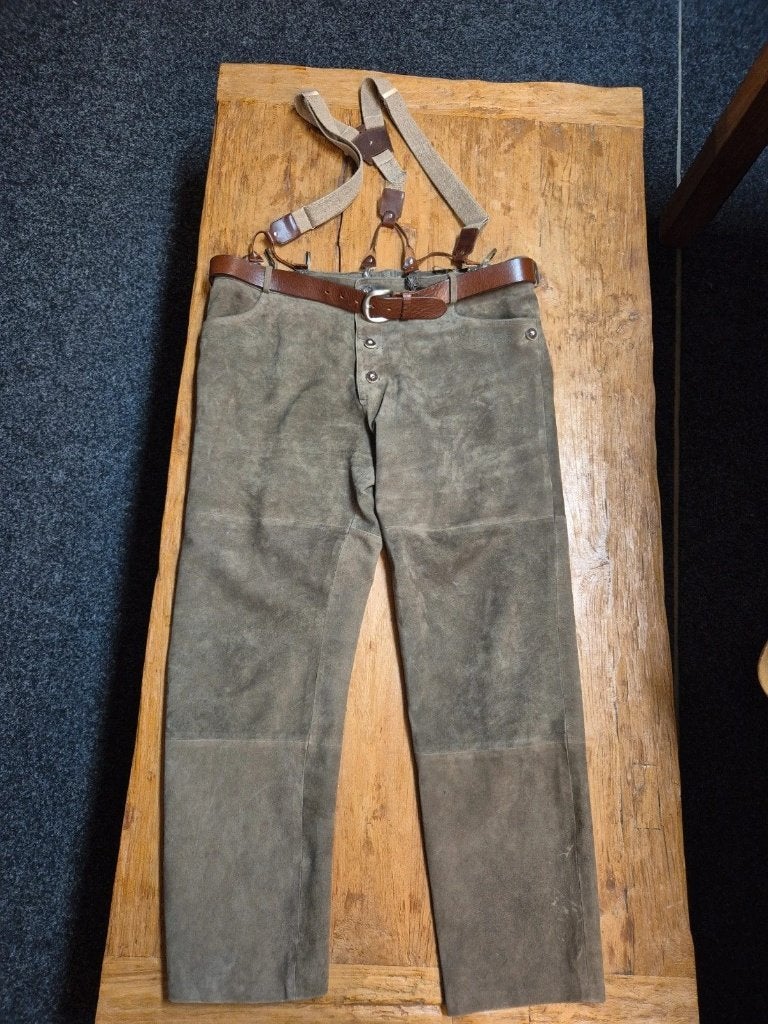 Mooie heren lederhose, Enlèvement ou Envoi, Brun, Autres tailles, Porté