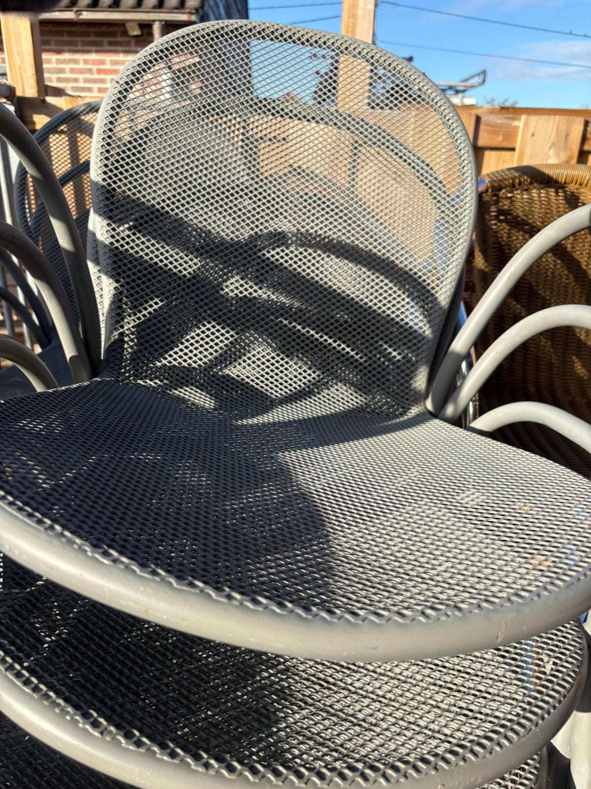 26 ijzeren stoelen, Maison & Meubles, Gris, Comme neuf, Enlèvement, Métal