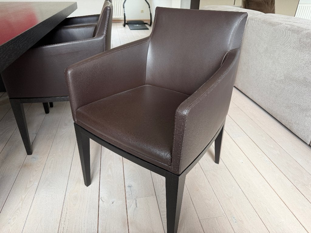 Design stoelen, Potocco Italy, Huis en Inrichting, Ophalen, Bruin, Hout, Zo goed als nieuw