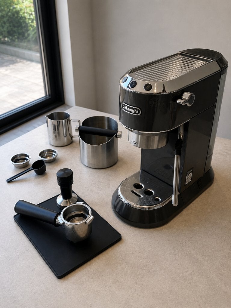 De'Longhi Dedica Arte EC885 – Grijs - incl accessoires, Electroménager, Café moulu, Réservoir d'eau amovible, Utilisé, Enlèvement